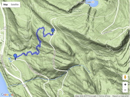 Double Down Trail Map on Chuckanut 
